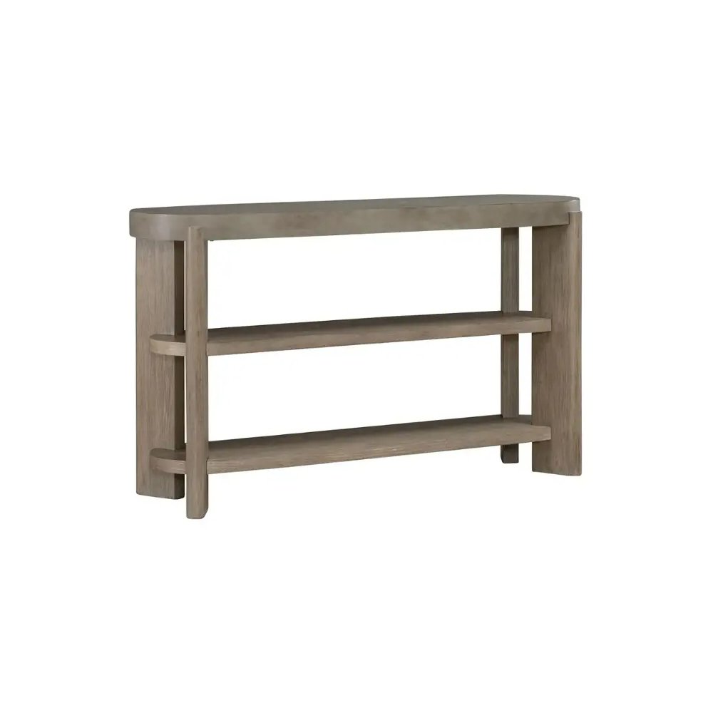 Affinity Sofa Table for Living Room - Dusty Taupe Faux Concrete Tops