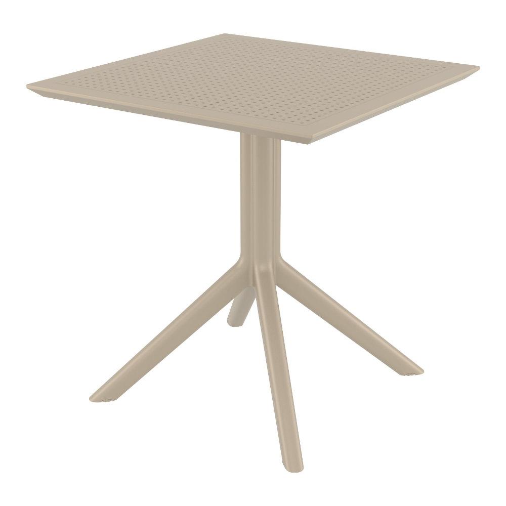 Loft Bistro Set 3 Piece with 27 inch Table Top Taupe