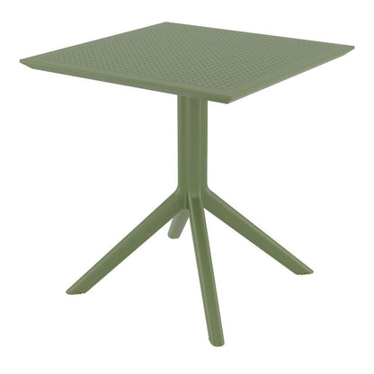 Loft Bistro Set 3 Piece with 27 inch Table Top Olive Green