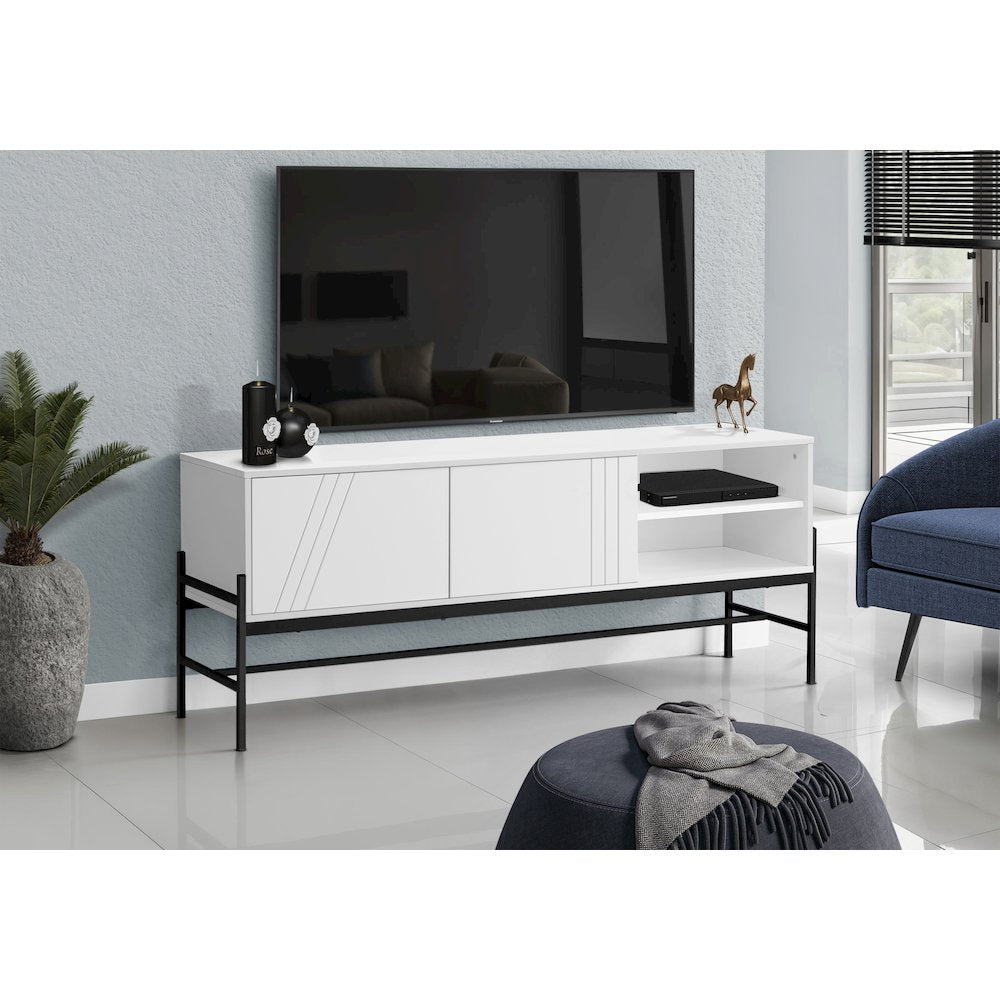 Tv Stand, 60 Inch, Console, Media Entertainment Center, Storage Cabinet