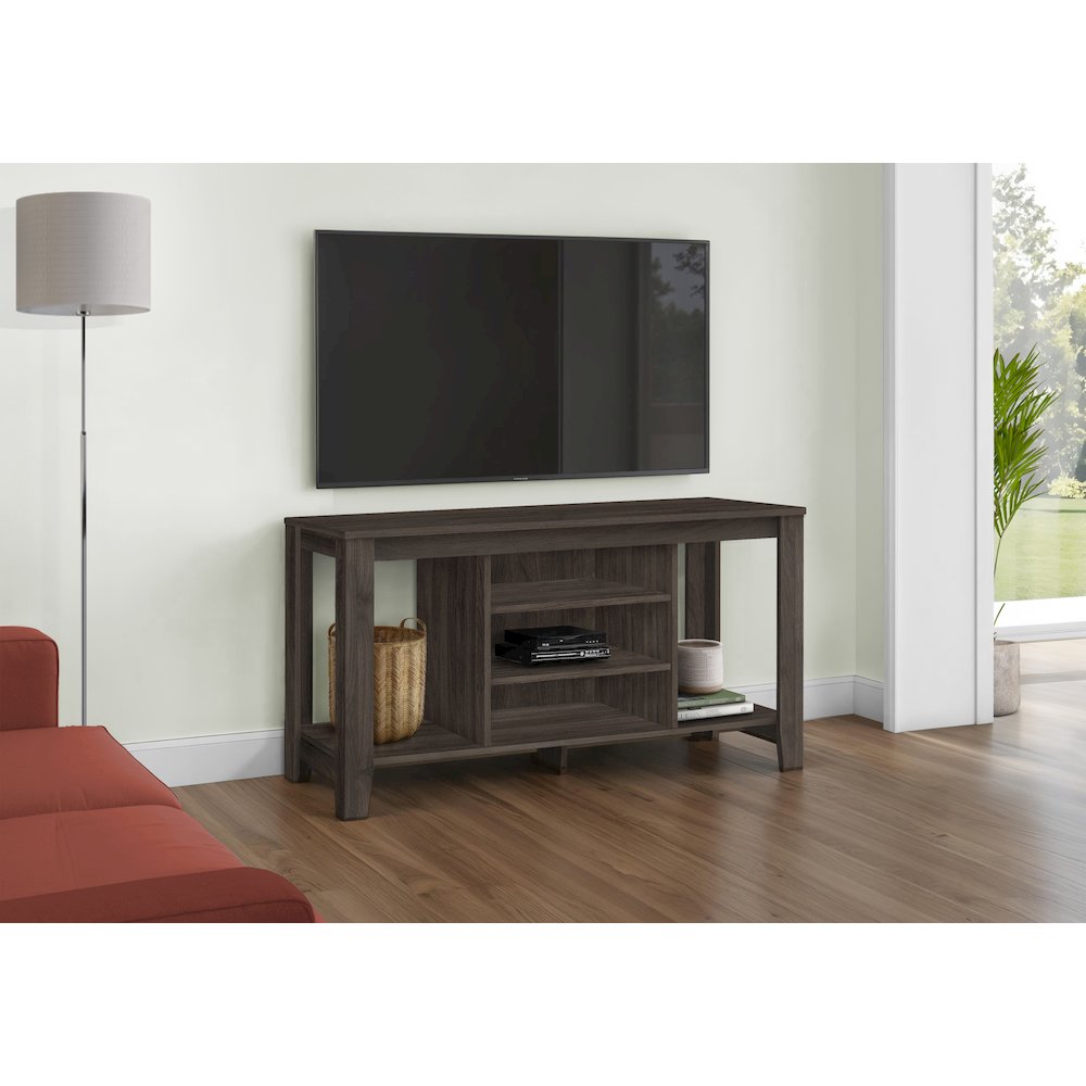 Tv Stand, 48 Inch, Console, Media Entertainment Center, Storage Shelves