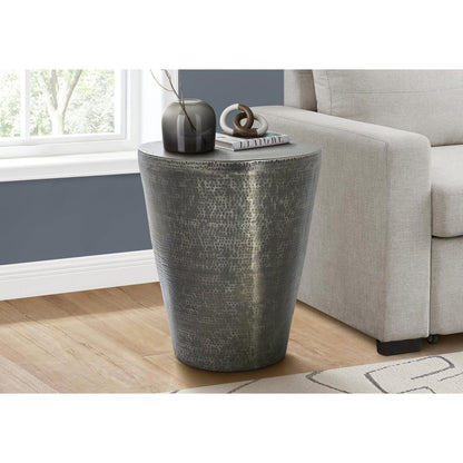 Accent Table, Drum, Side, End, Nightstand, Lamp, Living Room, Bedroom, Grey
