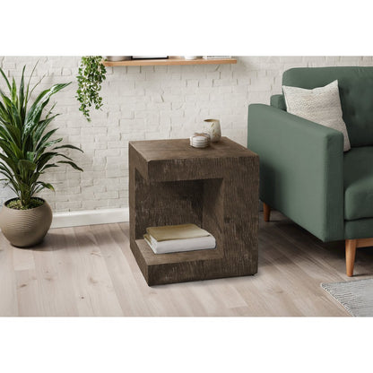 Accent Table, 25H, Side Table, Nightstand, End, Square, Walnut, Contemporary
