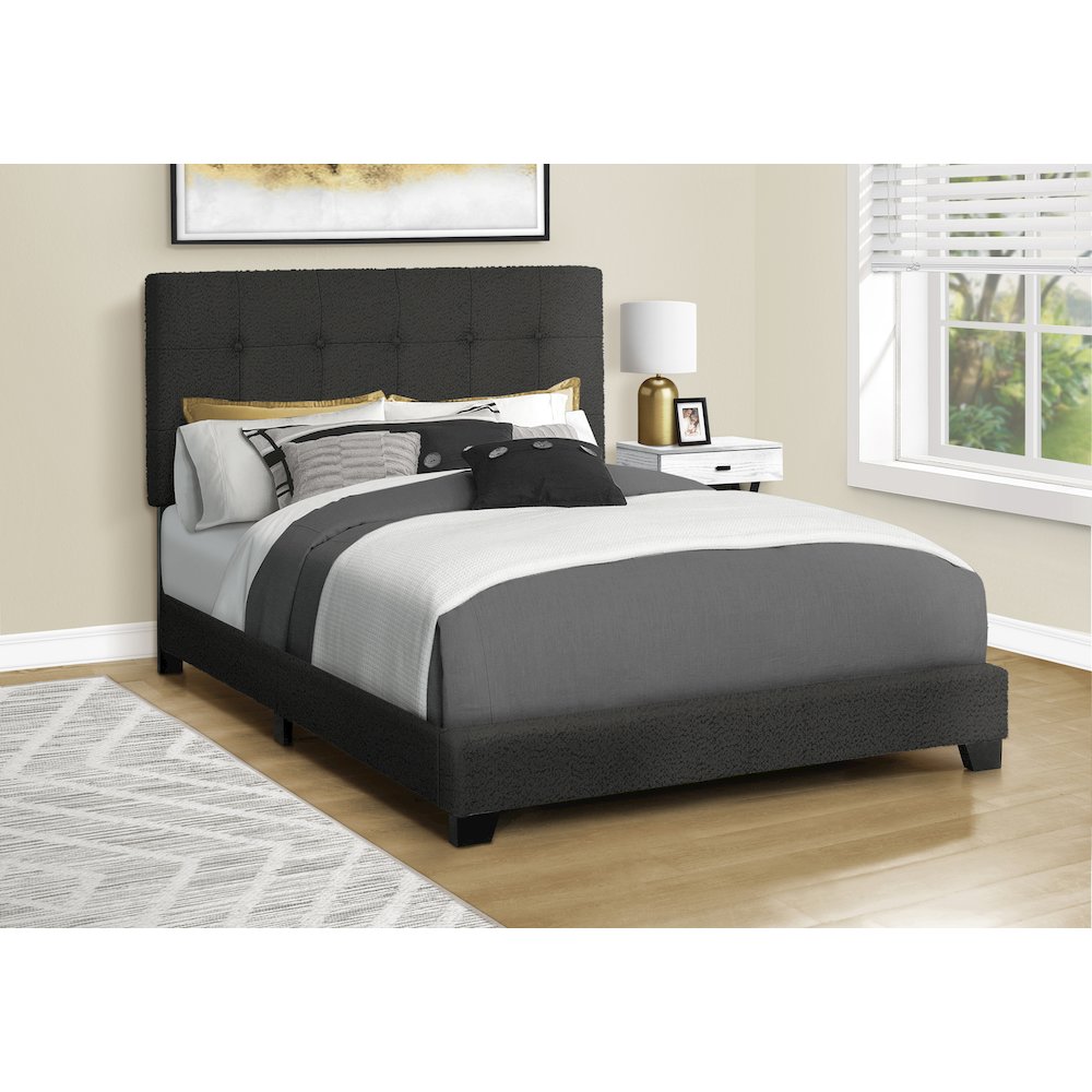 Bed, Full Size, Bedroom, Upholstered, Frame Only, Transitional