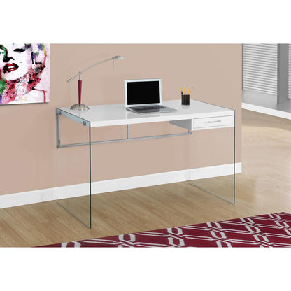 Computer Desk, Home Office, Laptop, Storage Drawers, 48L, Work