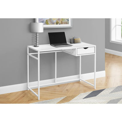 Computer Desk, Home Office, Laptop, Storage Drawer, 42L, Work
