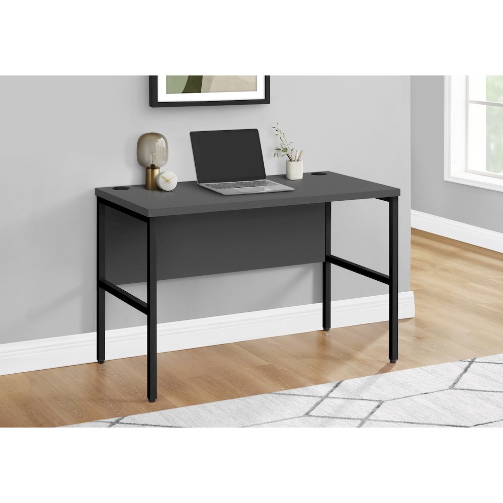 Contemporary Computer Desk in Grey,Black color