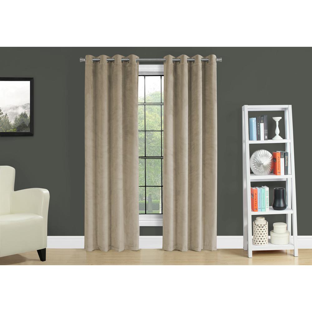 Curtain Panel, 2pcs Set, 54W X 95L, Room Darkening, Grommet, Living Room