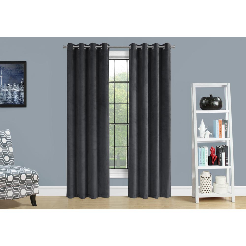Curtain Panel, 2pcs Set, 54W X 84L, Room Darkening, Grommet, Living Room