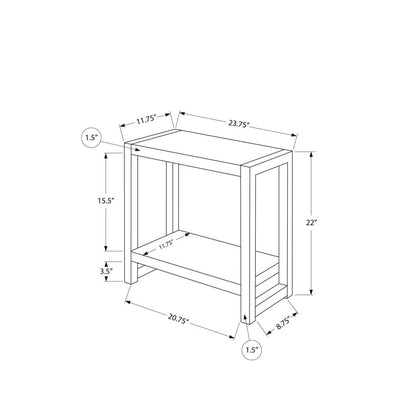 Accent Table, Side, End, Narrow, Small, 2 Tier, Living Room, Bedroom, Brown