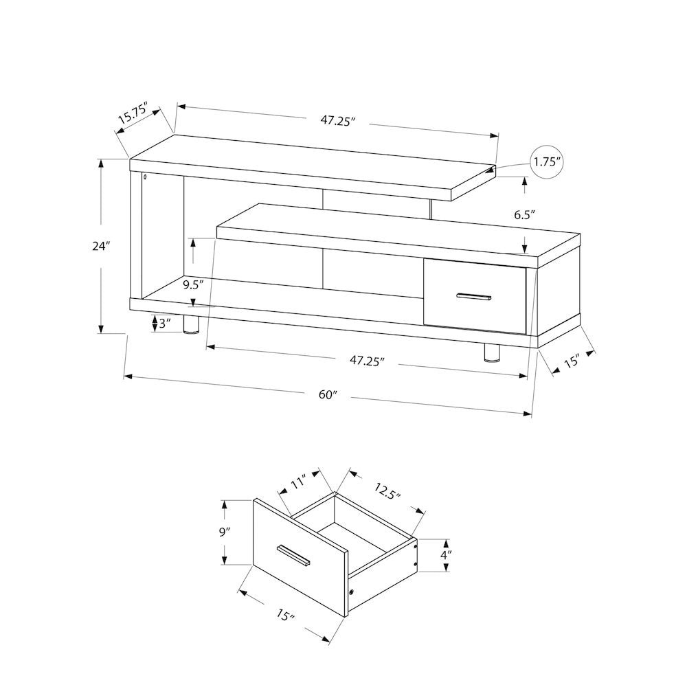 Tv Stand, 60 Inch, Console, Media Entertainment Center, Storage Cabinet
