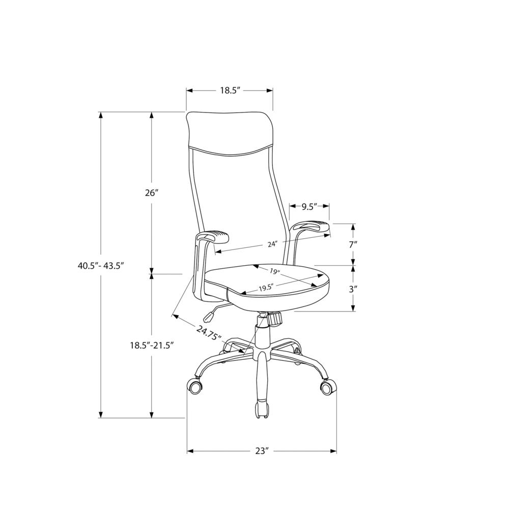 Office Chair, Adjustable Height, Swivel, Ergonomic, Armrests, Computer Desk
