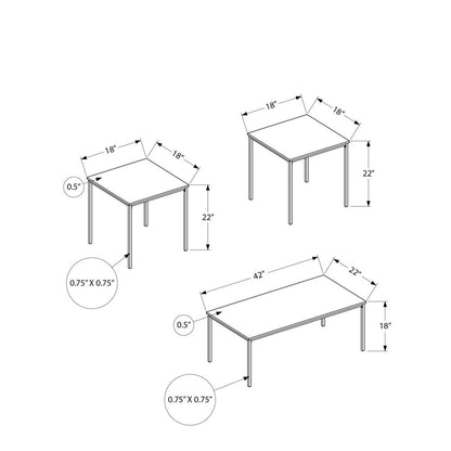 Table Set, 3pcs Set, Coffee, End, Black