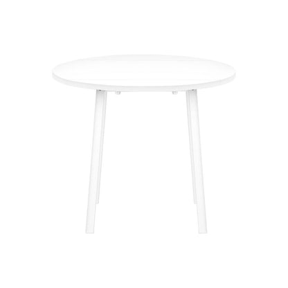 Dining Table Set, 3pcs Set, Small, 35 Drop Leaf, Kitchen, White Metal