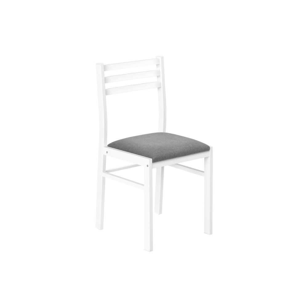 Dining Table Set, 3pcs Set, Small, 35 Drop Leaf, Kitchen, White Metal