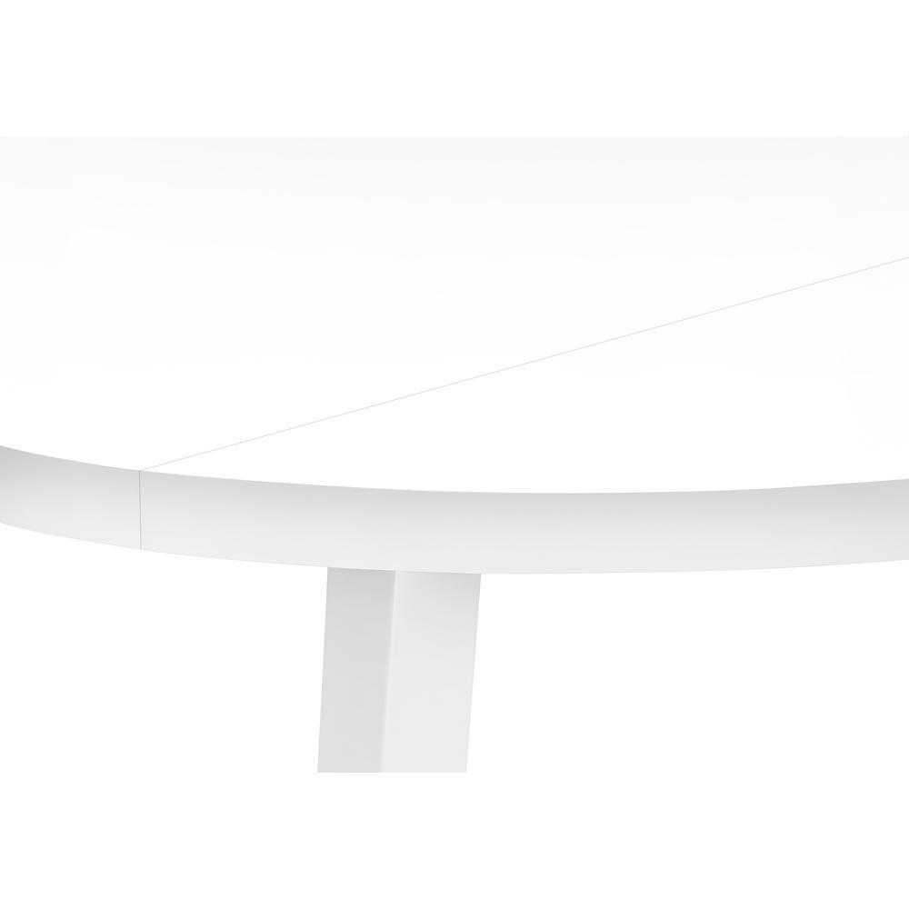 Dining Table Set, 3pcs Set, Small, 35 Drop Leaf, Kitchen, White Metal