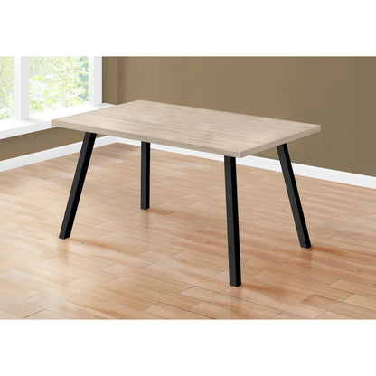 Dining Table, 60 Rectangular, Kitchen, Dining Room, Brown Laminate, Black