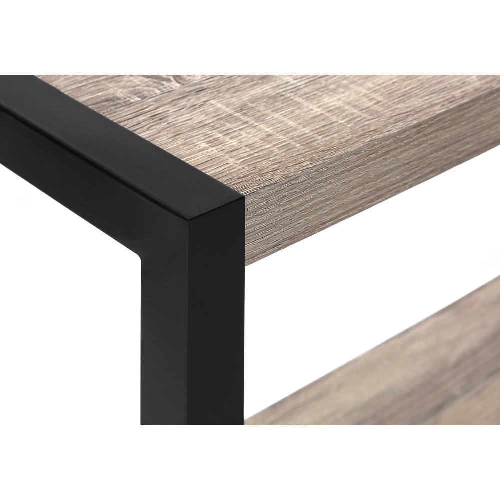 Accent Table, Side, End, Narrow, Small, 2 Tier, Living Room, Bedroom, Brown
