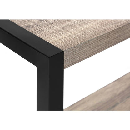 Accent Table, Side, End, Narrow, Small, 2 Tier, Living Room, Bedroom, Brown