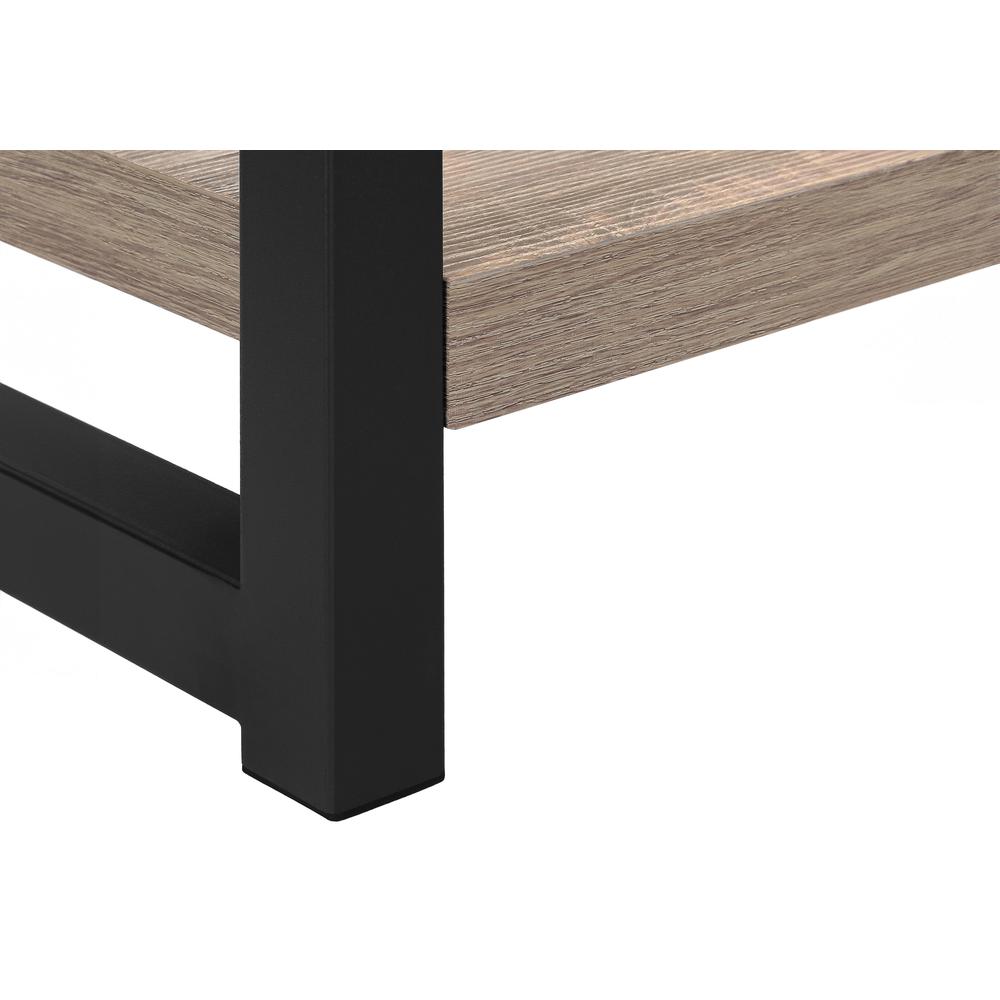 Accent Table, Side, End, Narrow, Small, 2 Tier, Living Room, Bedroom, Brown