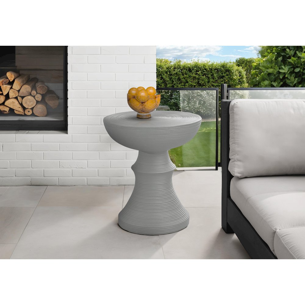 Accent Table, 25H, Side Table, End, Nightstand, Round, Grey, Contemporary