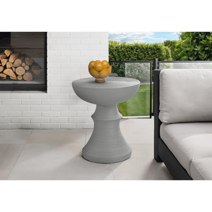 Accent Table, 25H, Side Table, End, Nightstand, Round, Grey, Contemporary