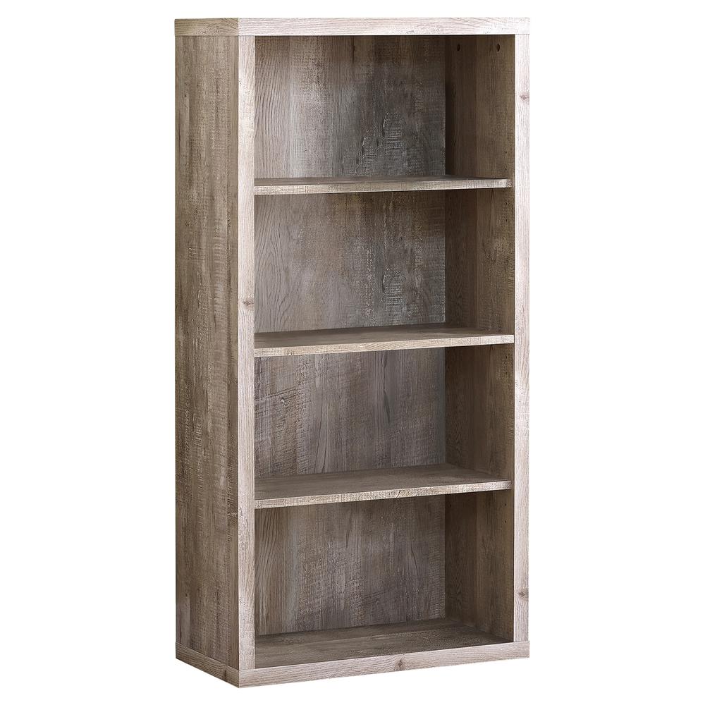 Bookshelf, Bookcase, Etagere, 5 Tier, 48H, Office, Bedroom, Beige Laminate