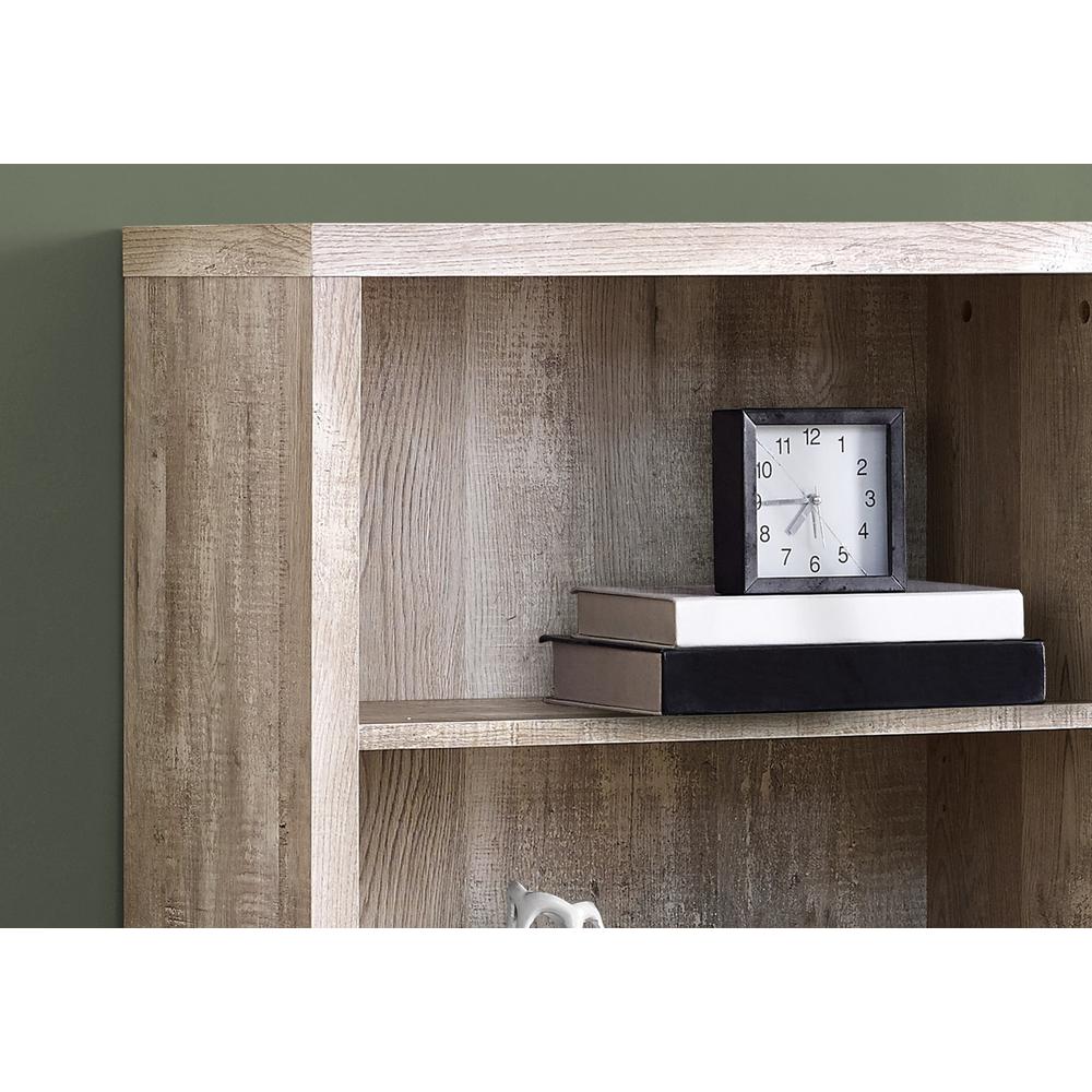 Bookshelf, Bookcase, Etagere, 5 Tier, 48H, Office, Bedroom, Beige Laminate