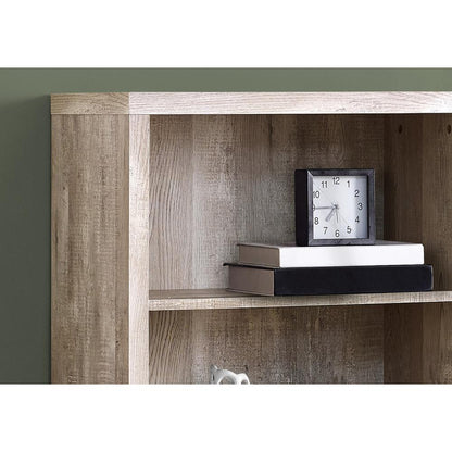Bookshelf, Bookcase, Etagere, 5 Tier, 48H, Office, Bedroom, Beige Laminate