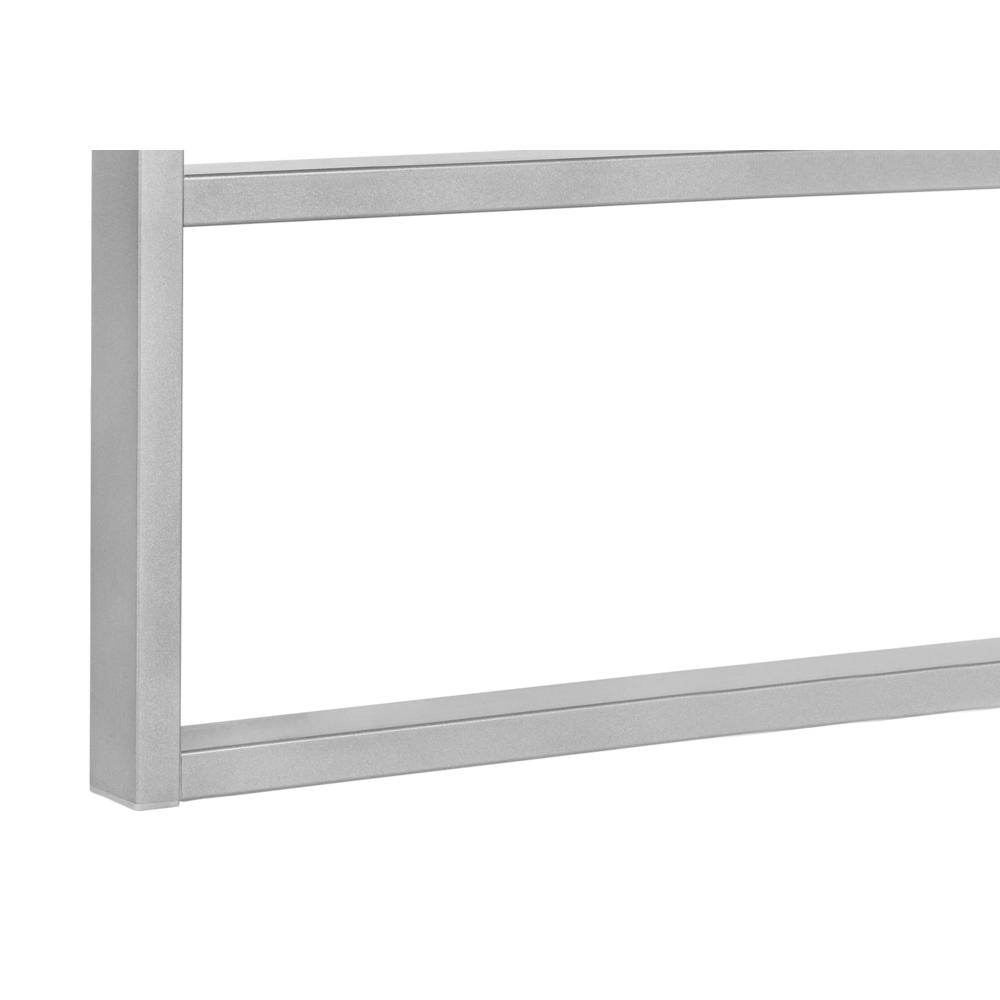 Computer Desk, Home Office, Laptop, 48L, Work, White Laminate, Grey