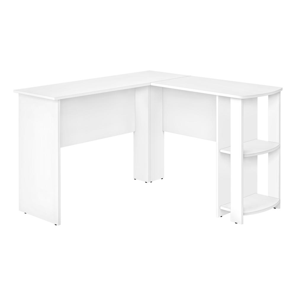 Computer Desk, Home Office, Corner, Storage Shelves, 48L, L Shape, Work