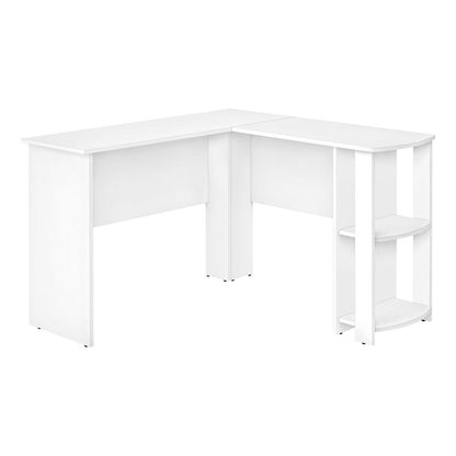 Computer Desk, Home Office, Corner, Storage Shelves, 48L, L Shape, Work