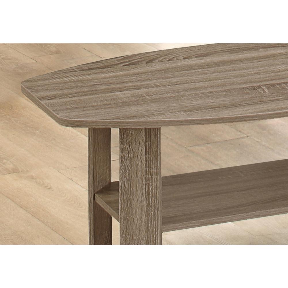 Table Set, 3pcs Set, Coffee, End, Side, Accent, Living Room, Brown Laminate