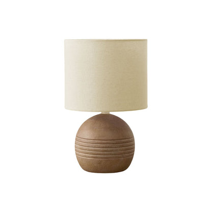 Lighting, 15"H, Table Lamp, Brown Resin, Beige Shade, Contemporary, Modern