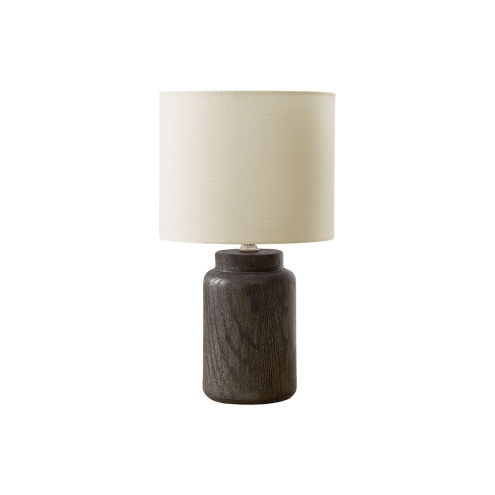 17"H, Table Lamp, Brown Resin, Ivory / Cream Shade, Contemporary, Modern