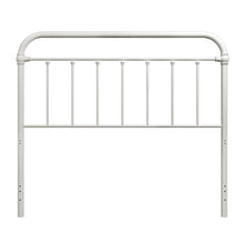 White Metal King Size Headboard Only with Spindles and Frame Design