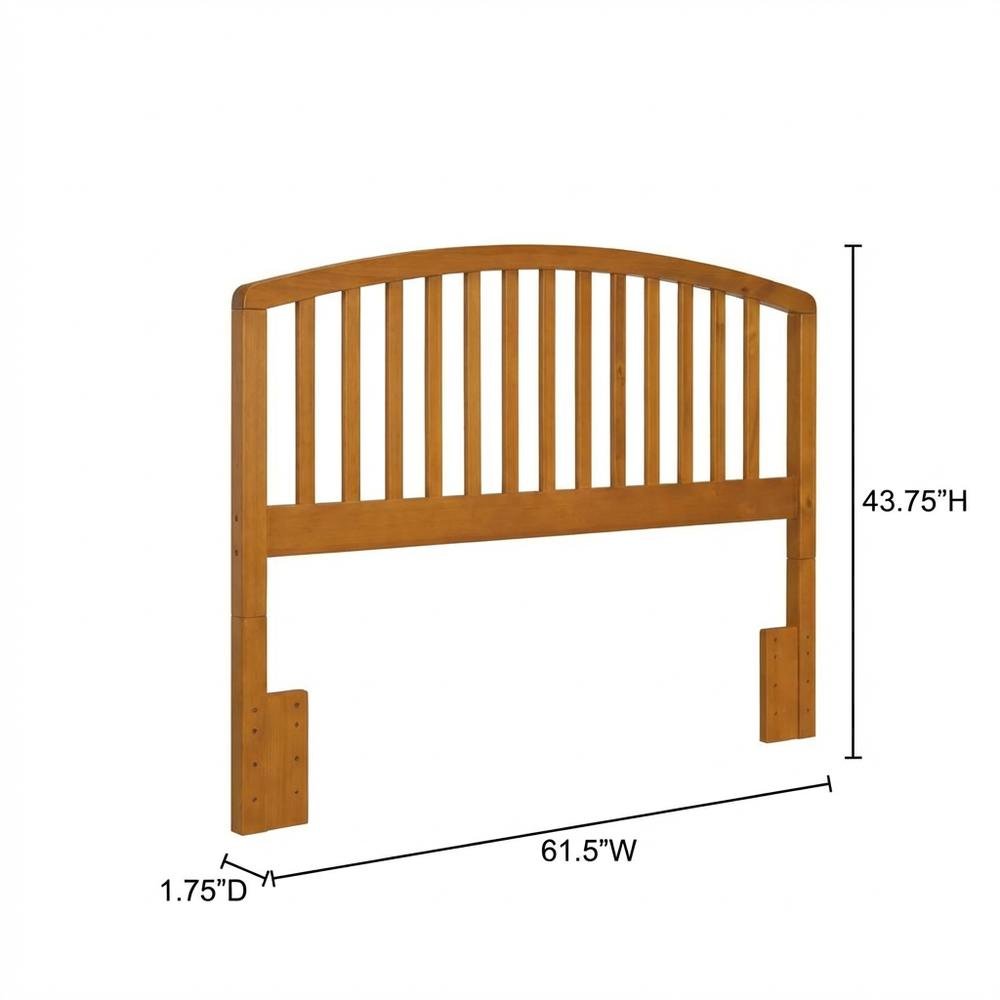 Brown Country Pine Full/Queen Headboard Wood Farmhouse Design Rectangular Panel