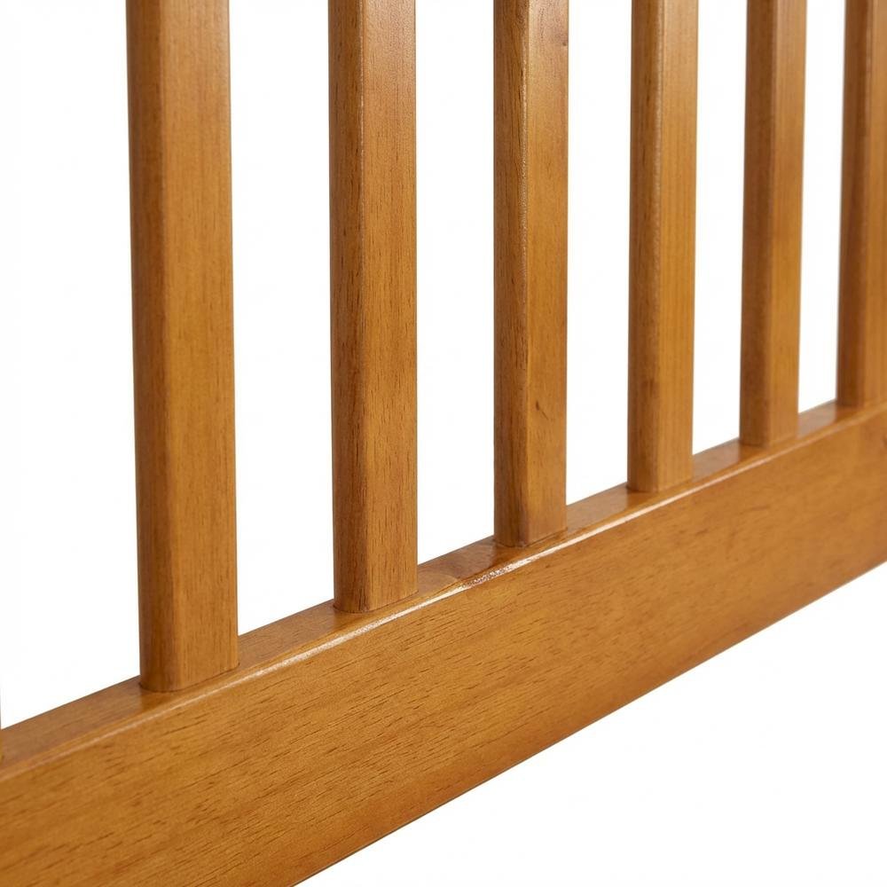 Brown Country Pine Full/Queen Headboard Wood Farmhouse Design Rectangular Panel