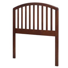 Walnut Wood Twin Headboard with Farmhouse Style and Rectangular Design