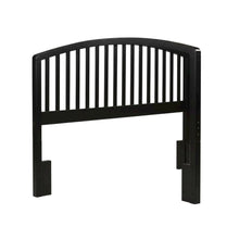 Black Wood Full/Queen Headboard with Farmhouse Style in Pine Finish
