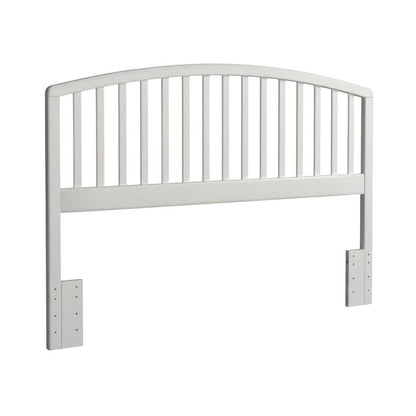 White Wood Full/Queen Headboard, Rectangular Farmhouse Design, Pine Construction