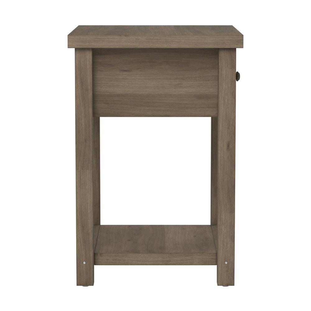 Knotty Gray Oak Nightstands Set of 2 Wooden Side Tables with Shelf