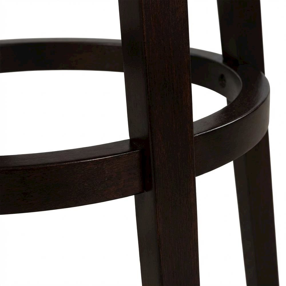 Cream Fabric Swivel Counter Stool with High Back and Floor Footrest