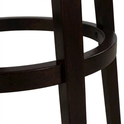 Cream Fabric Swivel Counter Stool with High Back and Floor Footrest
