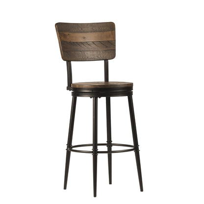 Jennings Metal Bar Height Swivel Stool, Brown