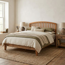 Brown Country Pine Full/Queen Headboard Wood Farmhouse Design Rectangular Panel