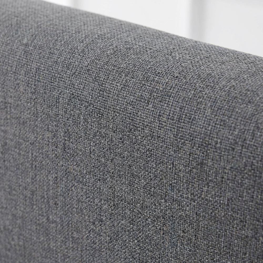 Glacier Gray Upholstered Tufted Headboard, Adjustable Design, MDF Construction