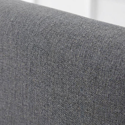 Glacier Gray Upholstered Tufted Headboard, Adjustable Design, MDF Construction