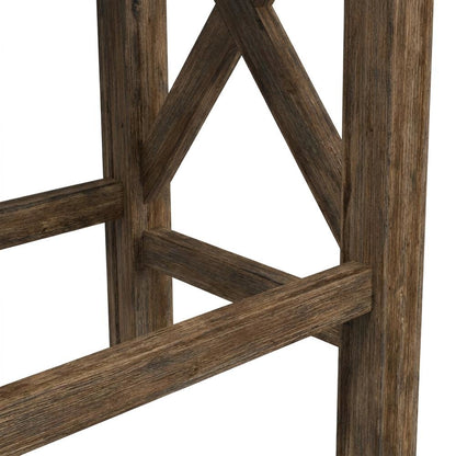 Acacia Wood Backless Counter Height Stool for Kitchen Island Counter, Set of 2