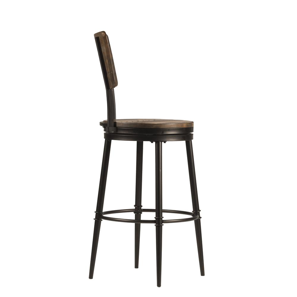 Jennings Metal Bar Height Swivel Stool, Brown